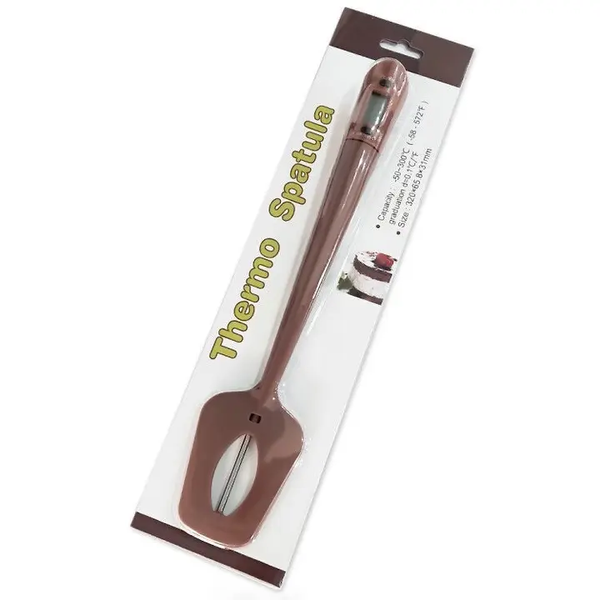 SILICONE CHOCOLATE SPATULA WITH THERMOMETER