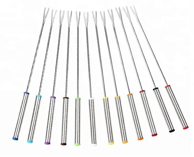 6 FONDUE 24 CM STAINLESS STEEL FORKS