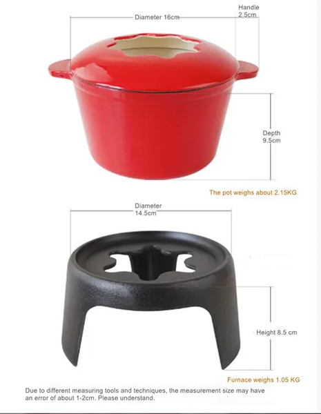 CAST IRON FONDUE SET