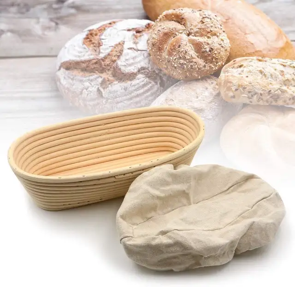 RATTAN BREAD PROOFING BASKET OVAL 30x14 CM