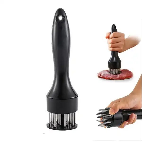 STAINLESS STEEL MANUAL MEAT TENDERIZER NEEDLE BLACK