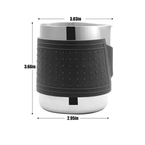 MILK FROTHING CUP BLACK HANDLE 350 ML