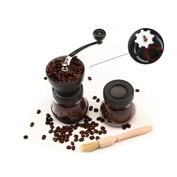 COFFEE BEAN GRINDERS +
CLEAR GLASS JARS