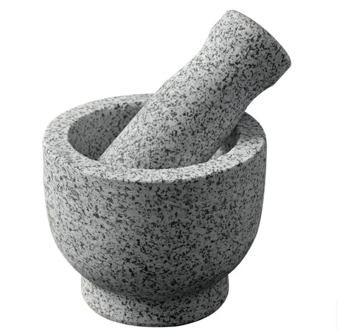 STONE GARLIC MORTAR PESTLE SET