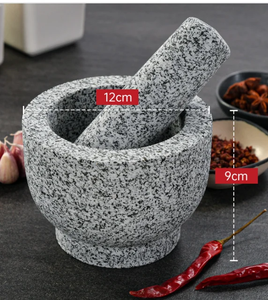 STONE GARLIC MORTAR PESTLE SET