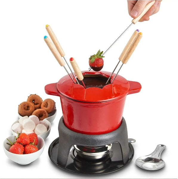 CAST IRON FONDUE SET