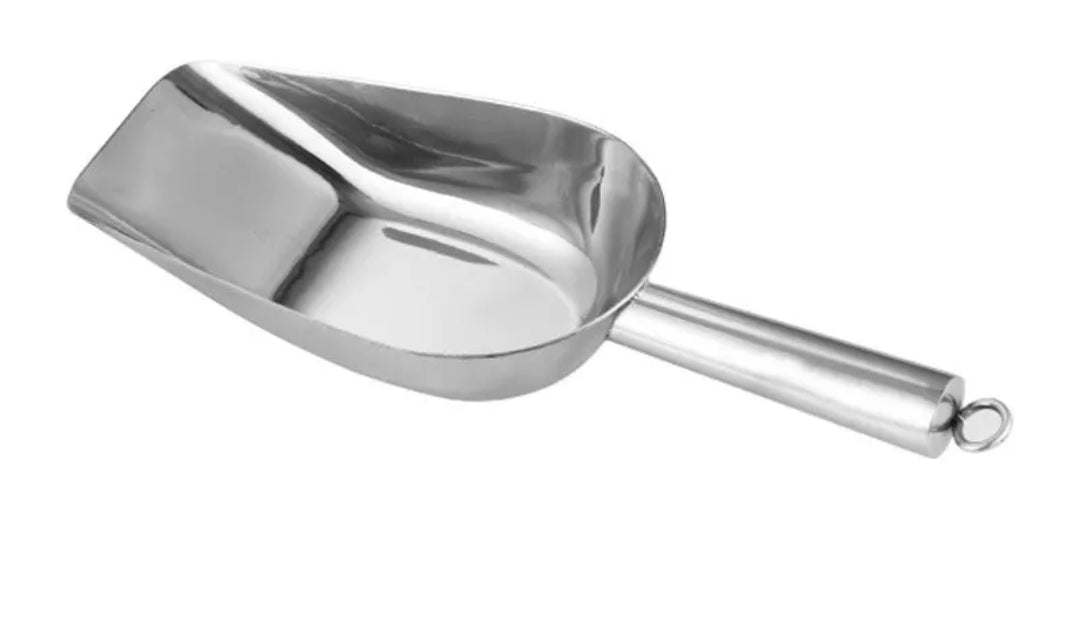 STAINLESS STEEL SHOVEL FLAT BOTTOM