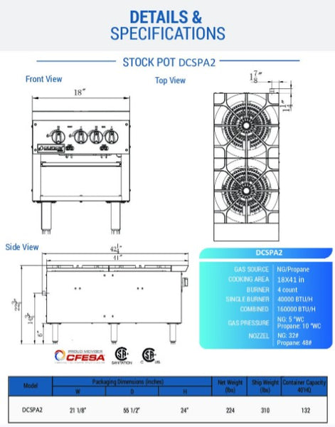 GAS STOCK POT STOVES