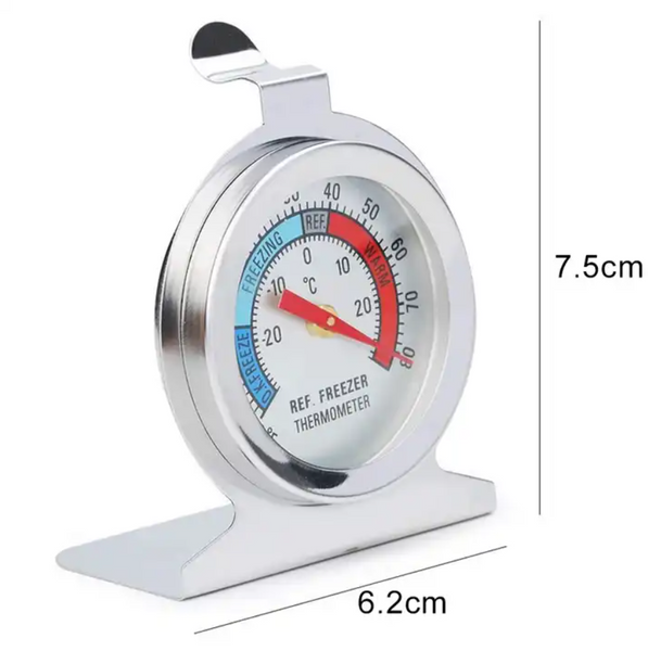 FRIDGE ANALOG STAINLESS STEEL THERMOMETER