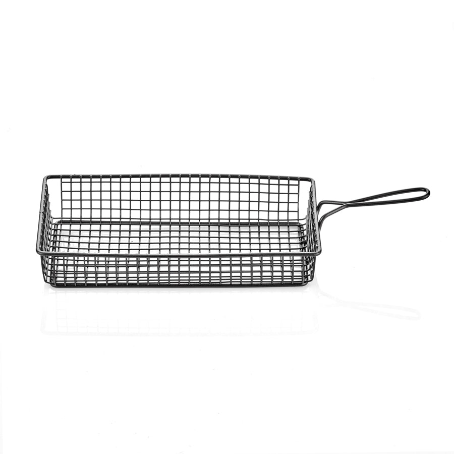 RECTANGLE SERVING BASKET W/HANDLE 13*26CM