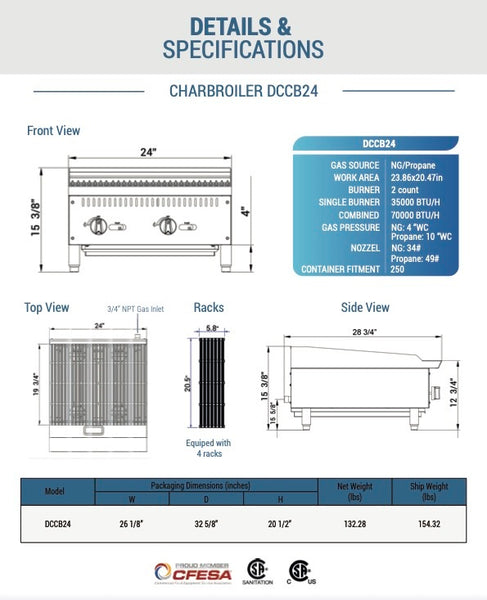 GAS CHARBROILER