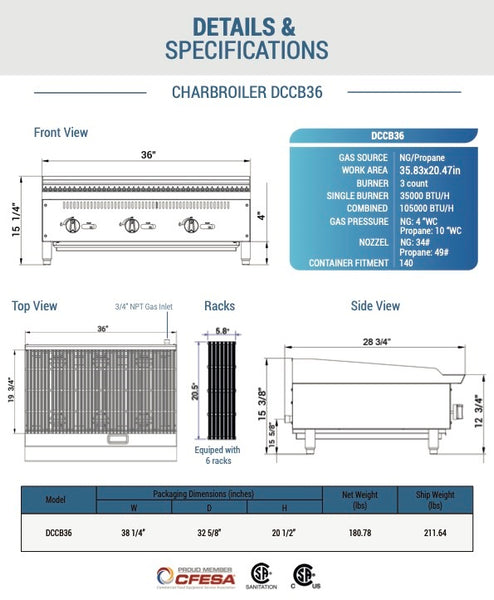 GAS CHARBROILER