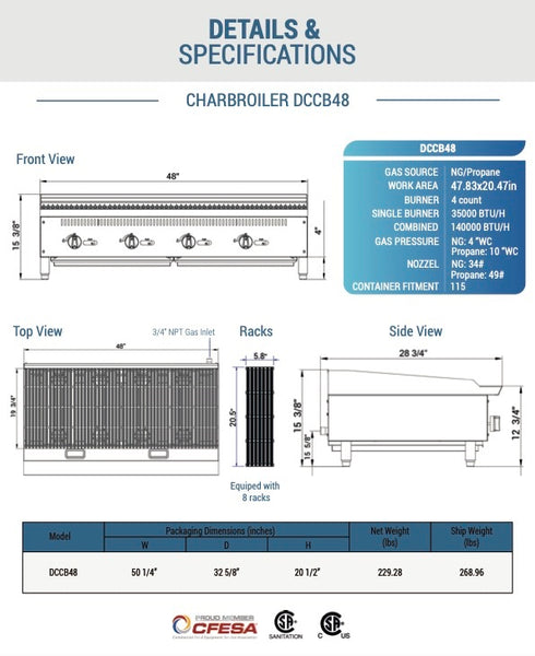 GAS CHARBROILER