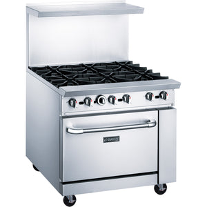 RANGE 6 BURNERS WITH OVEN