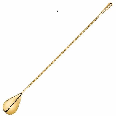 Gold Plated Flat Teardrop Bar Spoon 450mm