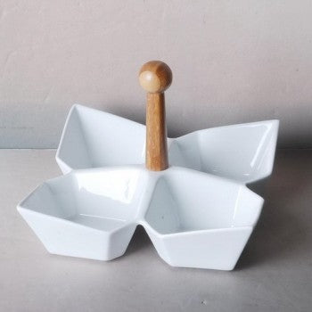 CUPS SET WOODEN HANDLE