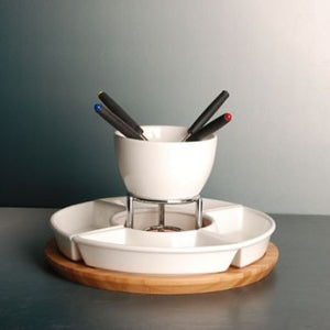 fondu set with 4 forks