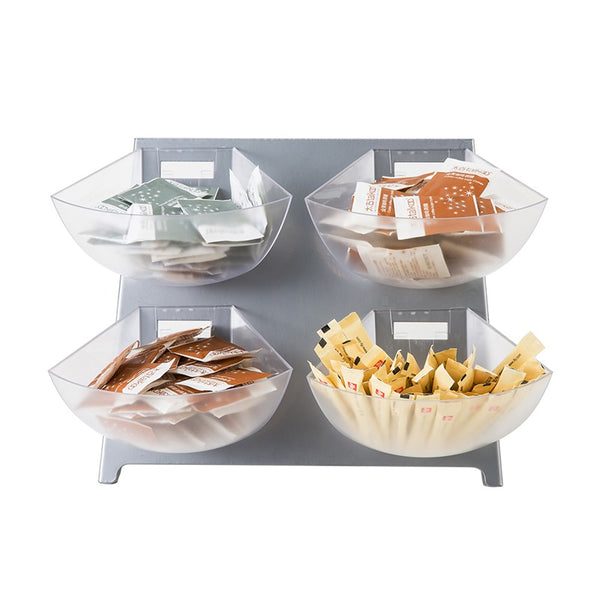 MULTI-COMPARTMENT  CONDIMENT CENTER WITH BINS, SIL