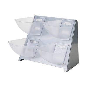 MULTI-COMPARTMENT  CONDIMENT CENTER WITH BINS, SIL