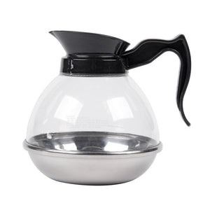 PLASTIC COFFEE DECANTER.BLACK HANDLE AND SPOUT,1.9