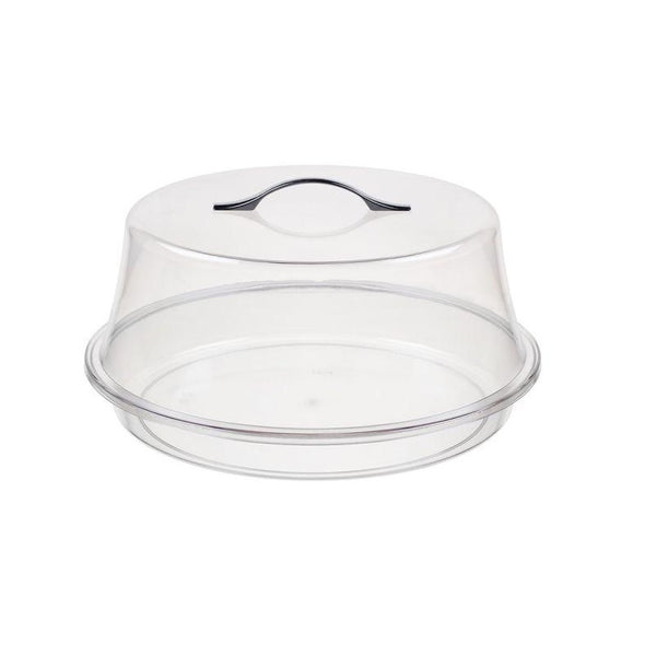 POLYCARBONATE CAKE COVER AND TRAY ROUND WITH METAL