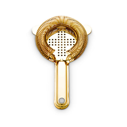 Gold Plated Strainer With Crossed Apertures