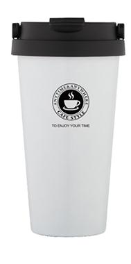 COFFEE MUG STAINLESS STEEL WHITE 500 ML