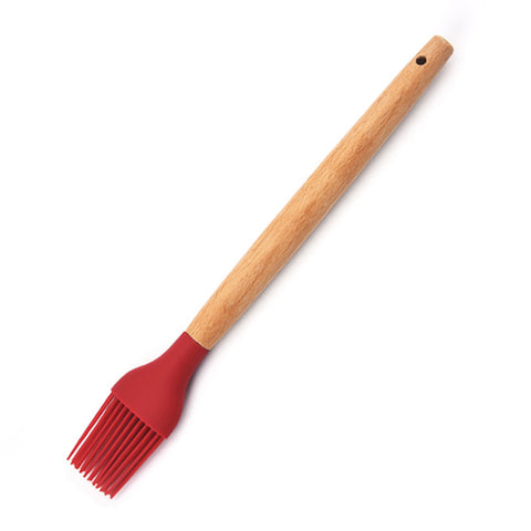 SILICONE BRUSH WOODEN HANDLE 27 CM