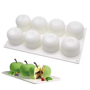 SILICONE MOULD APPLE SHAPE 8 CAVITY