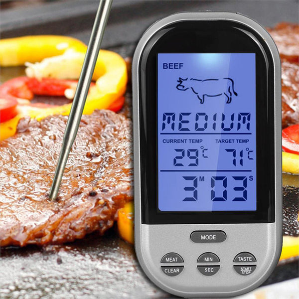 WIRELESS MEAT THERMOMETER SILVER