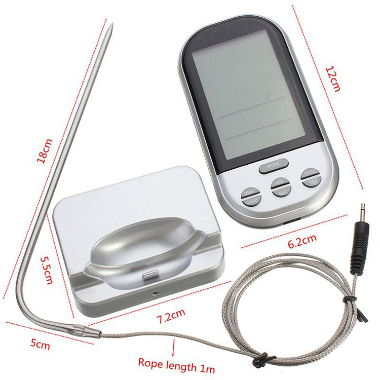 WIRELESS MEAT THERMOMETER SILVER