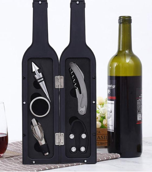 WINE TOOL SET BOTTLE SHAPED GIFT