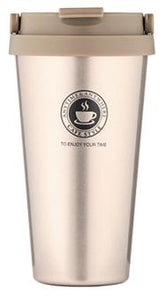 COFFEE MUG STAINLESS STEEL ROSE GOLD 500 ML