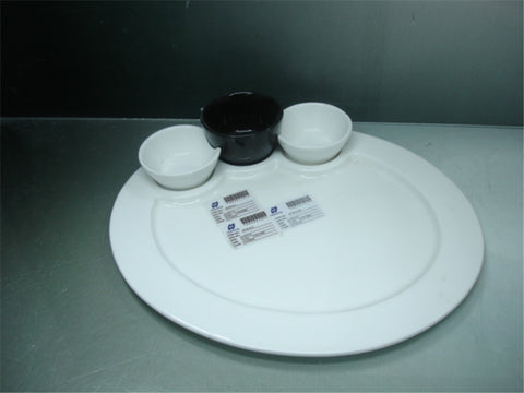 OVAL PLATE WITH 3 CUPS