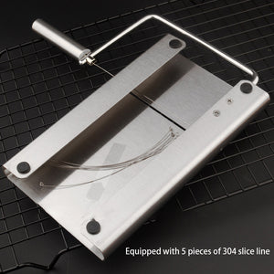 CHEESE WIRE CUTTER WITH STAINLESS STEEL BOARD