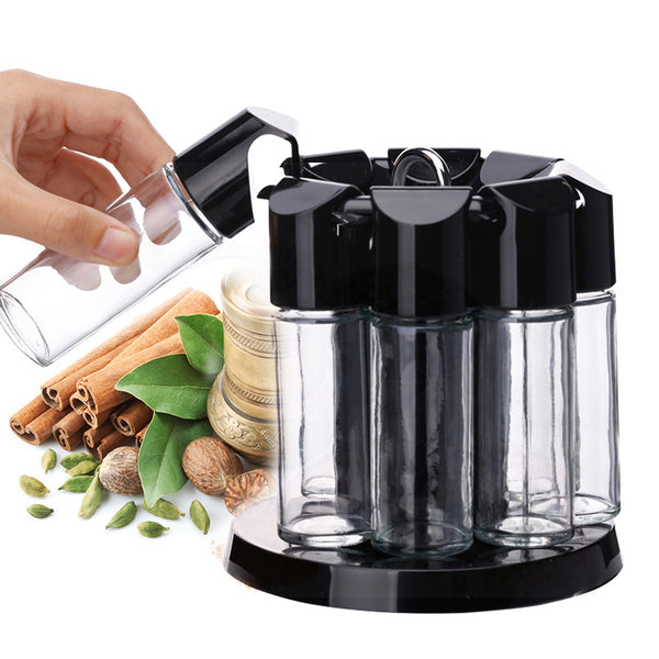 8 PIECES ROTATING SPICES BOTTLES