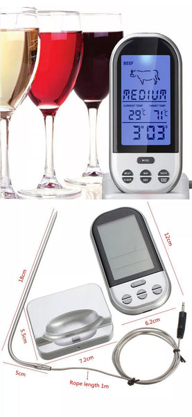 WIRELESS MEAT THERMOMETER SILVER