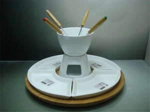 fondu set with 4 forks