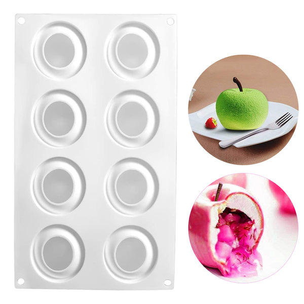 SILICONE MOULD APPLE SHAPE 8 CAVITY