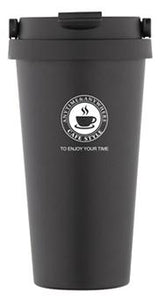 COFFEE MUG STAINLESS STEEL BLACK 500 ML