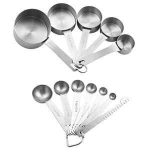 MEASURING SPOON AND CUP SET STAINLESS STEEL