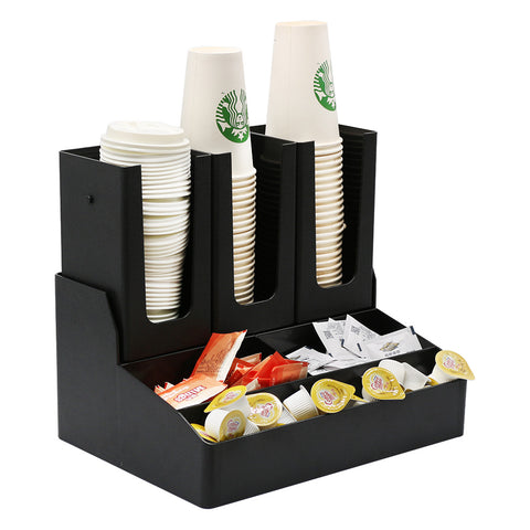 COFFEE CONDIMENT ORGANIZER CUP HOLDER 6 COMPARTMEN