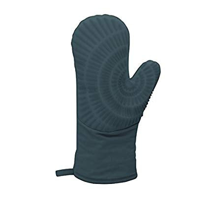 GRAY KITCHEN SILICONE+COTTON GLOVE 33CM.