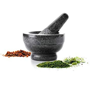 GRANITE MORTAR AND PESTLE 12X8 CMS