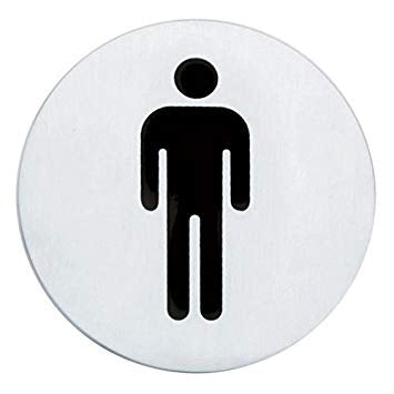 TOILET SIGNAL MALE 7,5 CM ST.STEEL