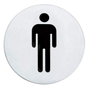 TOILET SIGNAL MALE 7,5 CM ST.STEEL