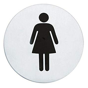 TOILET SIGNAL FEMALE 7.5 CM ST. STEEL