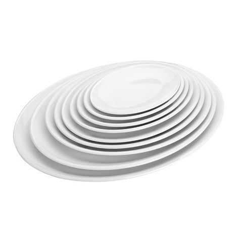 MELAMINE OVAL TRAY 250X183X22MM