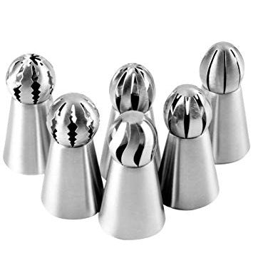 6 RUSSIAN DECORATING NOZZLES D.3X6.2 CM