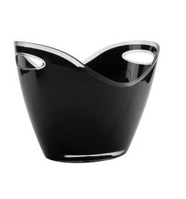 BIG ACRYLIC BLACK WINE COOLER TWO HANDS